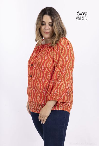 Picture of CURVY GIRL CHIFFON BLOUSE